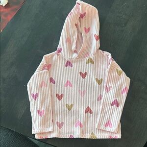 Kids Heart Print Hoodie